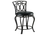 Black Swivel Counter Height Stool with Upholstered Seat B062P145516