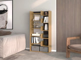 White Bookcase in Melamine with Open Storage B062P290269