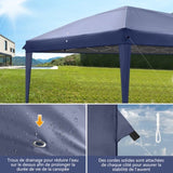 3 x 6m Four Windows Practical Waterproof Folding Tent Blue 29055508