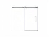 Frameless shower door 56-60 "W x 76" H, 1/4 " Clear Tempered Glass, Explosion Proof Film, W1675P306990