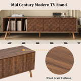70" Mid-Century Modern TV Stand, Media Console Table for TVs up to 80'', Entertainment Center with 5 N710P222773P
