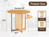 Chinese countryside retro solid wood round simple modern imitation rattan wooden W1151P154825