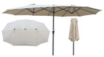 ZUN 15x9Ft Double-Sided Patio Umbrella Outdoor Market Table Garden Extra Large Waterproof Twin Umbrellas W65627934