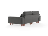 Khaki Chenille Deep Seat 2-Seater Sofa with Brushed Stainless Steel Cup Holders and 2 Decorative 46937575