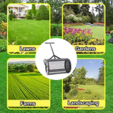 Peat Moss Spreader 24inch,Compost Spreader Metal Mesh,T shaped Handle for planting seeding,Lawn and W46580850