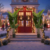 2PCS Set 5.2ft Tall Artificial Plant Faux Tropical Palm Tree in Pot Bird of Paradise Plant for 10805063