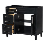 36'' Bathroom Vanity without Sink, Freestanding Bathroom Storage Cabinet with 2 Drawers and a WF322109AAB