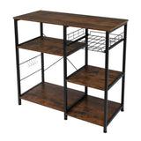 ZUN 3-Tier Industrial Kitchen Baker's Rack Utility Microwave Oven Stand Storage Cart Workstation Shelf, 04294771