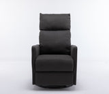 038-Cotton Linen Fabric Swivel Rocking Chair Glider Rocker Recliner Nursery Chair With Adjustable W527134471