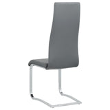 Grey and Chrome High Back Side Chairs B062P145654