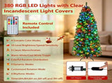 7.5ft Smart RGB Pencil Christmas Tree, 380 LED Lights with APP & Remote Control, 16M Colors Music 72296890