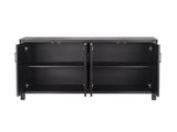 Mirod Farmhouse Style 4-Door Cabinet with Natural Finish, A Rustic Accent for Entryways or Small N760P281365B