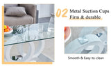 Contemporary Style Glass-Top MDF Coffee Table with White Base - Suitable for Living Rooms and Lounge W3226P279047