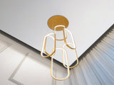 High Ceiling Chandelier Modern LED Ring Pendant Light 3 Color Dimmable Gold Chandeliers Contemporary 29580146