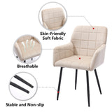 Dining Chairs Set of 1, Upholstered Kitchen Chairs with Comfortable Seat, velvet Dining Chairs with W3112P254938