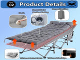 Foldinging Cot with Pillow, 75" x 28" Heavy Duty Folding Bed Cot with Carry Bag for Traveling 64506910