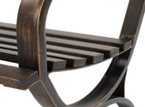 50in Butterfly Back Cross Feet Bronze Iron Bench 83878170