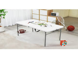 4 Foot Fold-in-Half Adjustable Folding Table, White 45782455