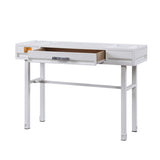 ZUN White Writing Desk with 1 Drawer B062P184574