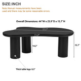 ZUN ON-TREND 44'' x 25.9'' Easy Assembly Cloud Coffee Table with 1.5'' Thick Tabletop, Cream Style N721P190395B