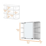 Valdez Medicine Cabinet With Six Shelves, Mirror Cabinet B128P148818