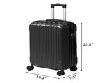 ABS Trolley Case 20in 24in 28in 3PCS Suitcase Set Vertical Striped Frosted Case Suitcase Black 70818180