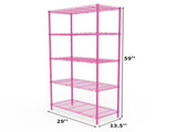 5-tier, adjustable shelf spacing, display rack with adjustable feet, made of iron, 74*34*150cm, 31293055