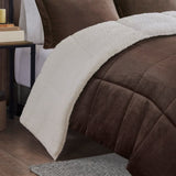 Full/Queen Plush to Sherpa Down Alternative Comforter Set B035100492