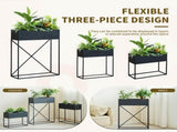 3Pack PreAssembled Metal Raised Garden Bed Planter Stand with NonWoven Liner, UVResistant Coated W2796P516631