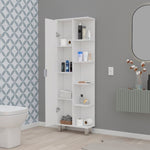 ZUN White 1-Door Linen Cabinet B062P175039