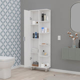 ZUN White 1-Door Linen Cabinet B062P175039