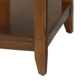 Walnut Accent Table with Bottom Shelf B062P181378