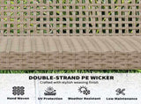 3-Seat Wicker Outdoor Couch Patio Sofa 26098809