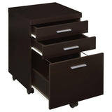 Cappuccino 3-Drawer File Cabinet B062P153729