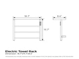 Heated Towel Rack with Top Shelf, 3-Bar Towel Wall Mounted Warmer for Bathroom with Intelligent 32869140