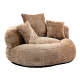 COOLMORE Lazy Sofa Durable Comfort Lounger High Back Bean Bag Chair Couch With Three Pillows for W395P252063