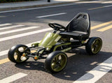 Green Adjustable Seat Pedal Go Kart Kids Ride On for Outdoor Lawn Activity 3-6 Year Old 01530856