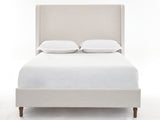 Hayden Upholstered Wingback Bed Size Queen / Tall 54" Headboard Upholstered Queen Bed / Without B083P245047