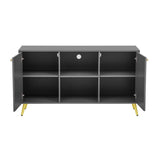 U-Can Modern TV Stand for TVs up to 55 Inches, Entertainment Center Media Console,Adjustable Shelf, N724P198517E