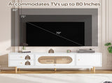70 inch TV Stand for TVs up to 80 Inch, Minimalist TV Console Table with Drawers, Media N710P339470W