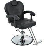 ZUN Classic Reclining barber Chair Salon Chair for Hair Stylist with Heavy Duty Hydraulic Pump, 360&deg; 19137300