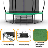 10FT Pumpkin Trampoline, Outdoor Trampoline with Basketball Hoop, Enclosure Net and Ladder W1163P148156