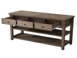 Console Table with Wood Frame and Legs, Sofa Table Entryway Table with 3 Drawers and 2 Open Shelves 96317130