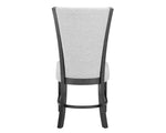 ZUN 2pc Contemporary Glam Upholstered Dining Side Chair Padded Dove Gray Fabric Upholstery Seat Back B011P151401