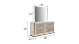 ZUN Omari Modern Style 6- Drawer Dresser Made with Wood and Gold Accents in Beige B009P245440