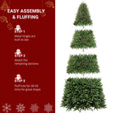 12ft Automatic Tree Structure PVC Material 7794 Tips Christmas Tree Green 82627301