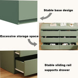 green Large 6 drawers chest of drawer dressers table W1320P179346