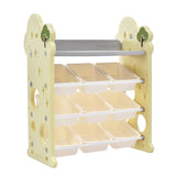 Kids Toy Organizer with 14 Bins, Multi-functional Nursery Organizer Kids Furniture Set Toy PP300104AAF
