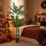 6FT Artificial Tree Faux Natural Lush Artificial Plant Indoor Potted Tree Lush Green Leaves, 49534082