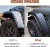 Front & Rear Fenders Compatible with 2020-2024 Jeep Wrangler Gladiator JT Mojave & Rubicon, Off-Road W2801P235749